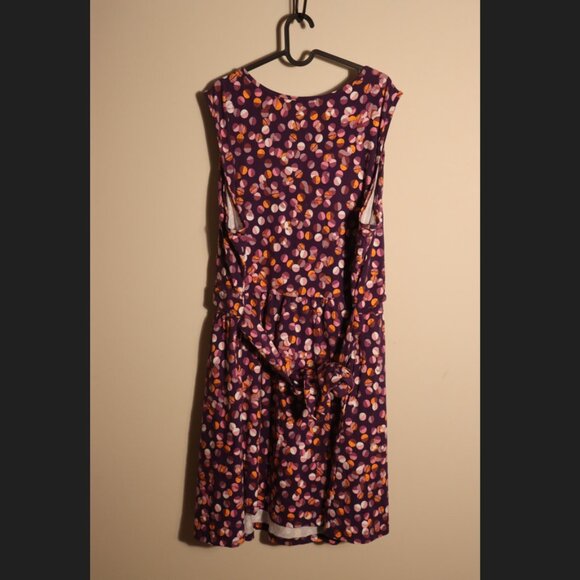 Latched Mama tank nursing desss, purple dress with pink orange circles, 4X NWT - Picture 3 of 11